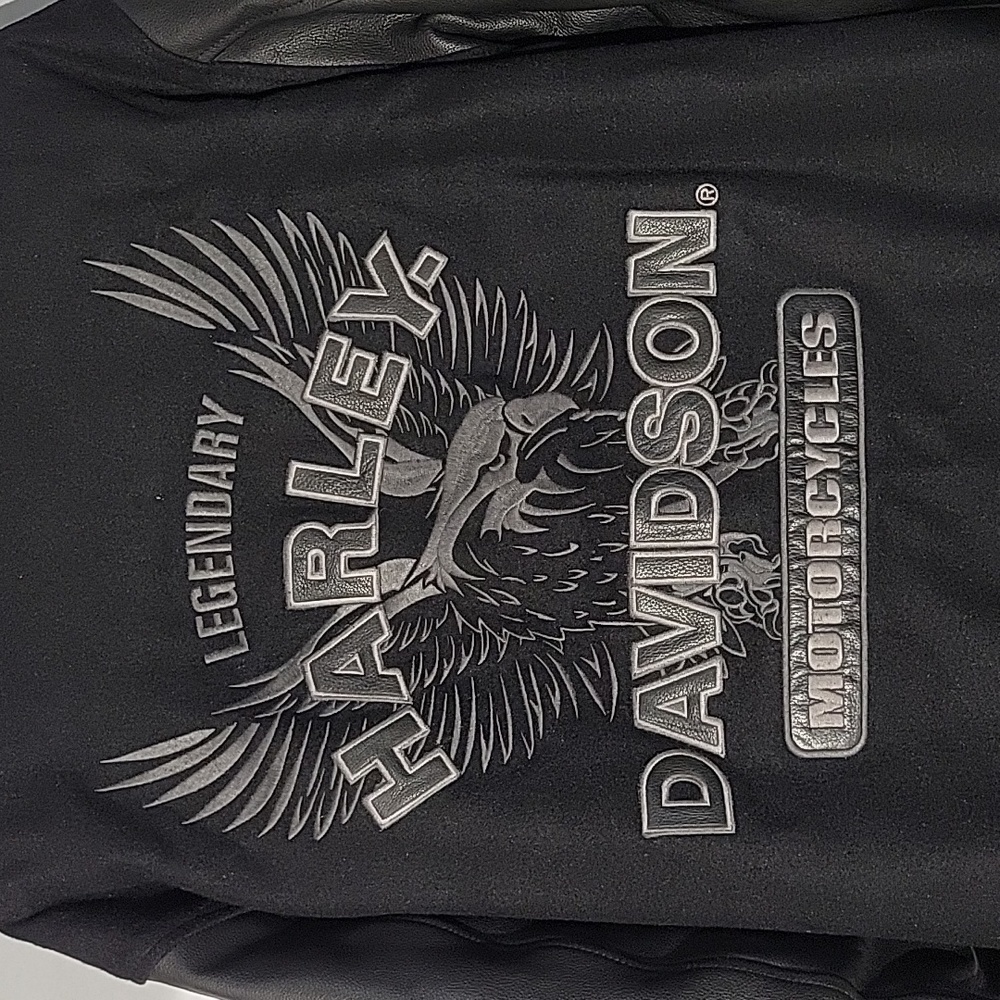 Harley-Davidson Varsity Jacket, Leather & Wool, Size 2XL